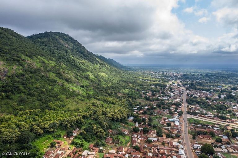The aerial view of the city of Savalou photographed by photographer Yanick FOLLY